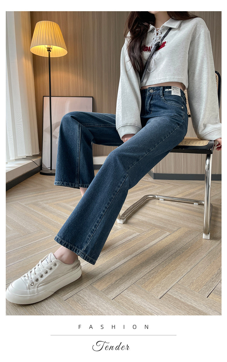High-Waist Streetwear Wide Leg Jeans
