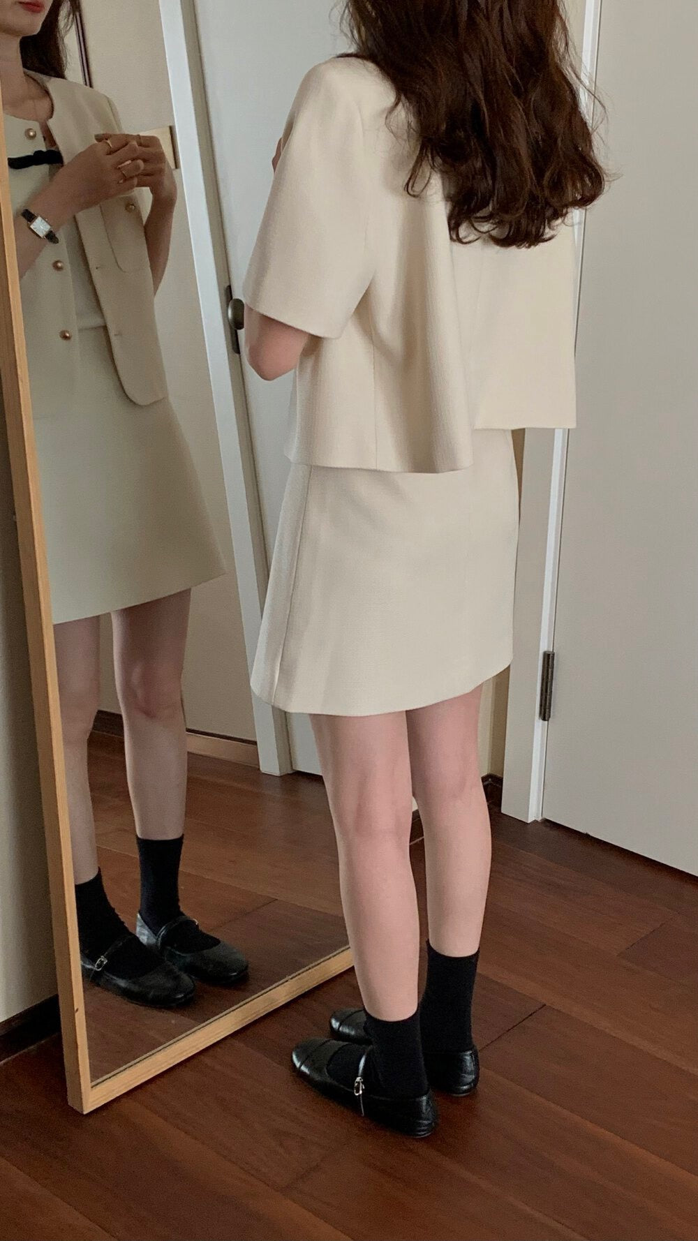 Short Sleeve Jacket & Mini Skirt