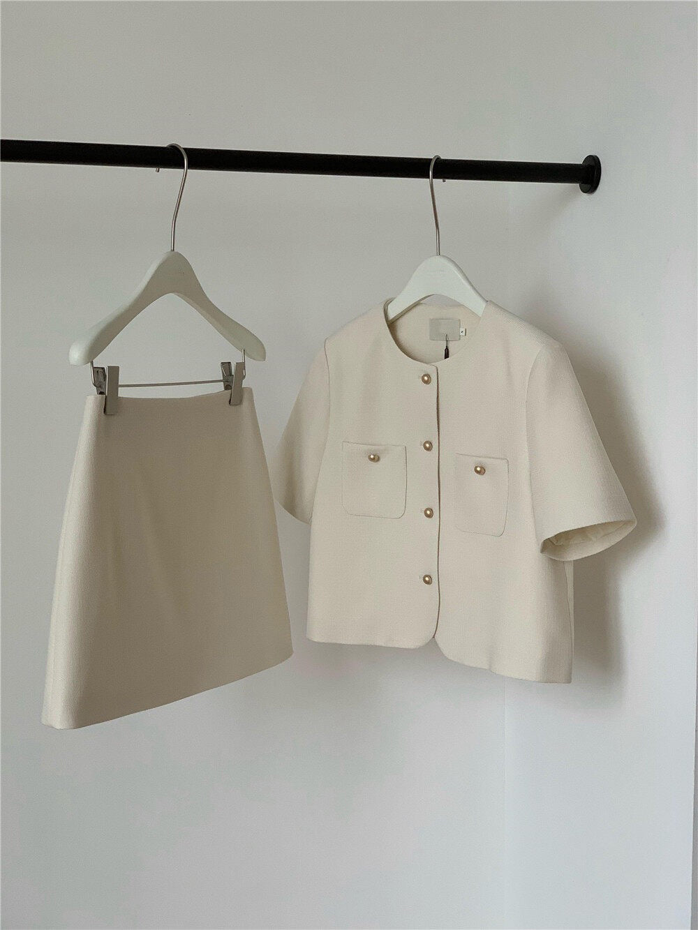 Short Sleeve Jacket & Mini Skirt