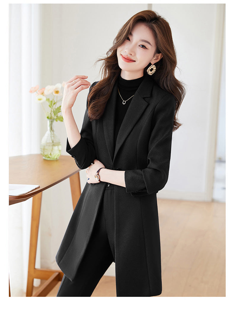 Windbreaker Womens Suit Jacket + Trousers Two Pieces Set