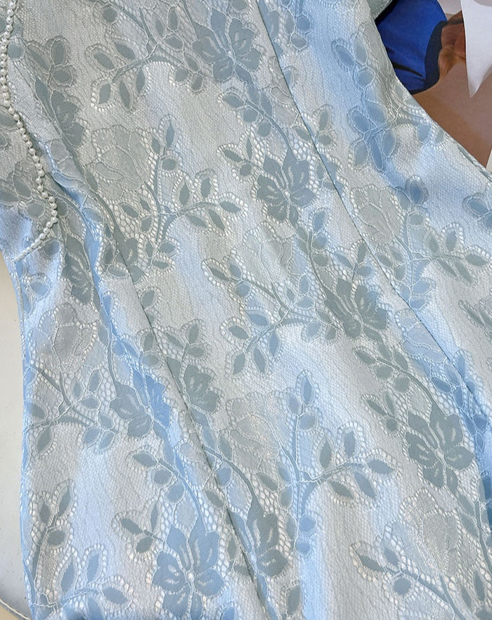Vintage-Inspired Lace Cheongsam Dress