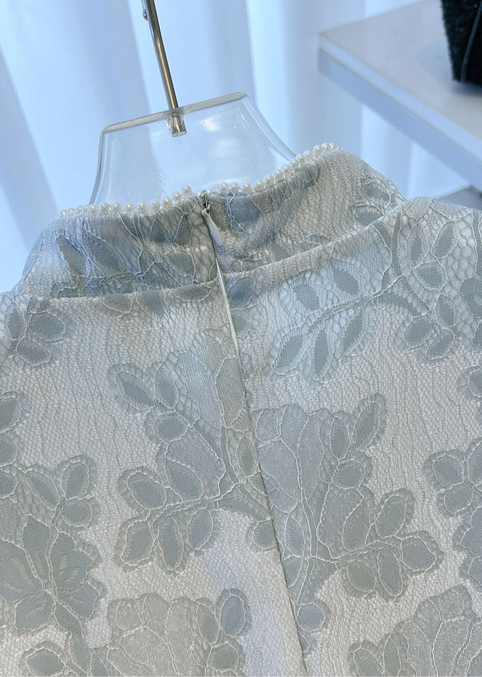 Vintage-Inspired Lace Cheongsam Dress