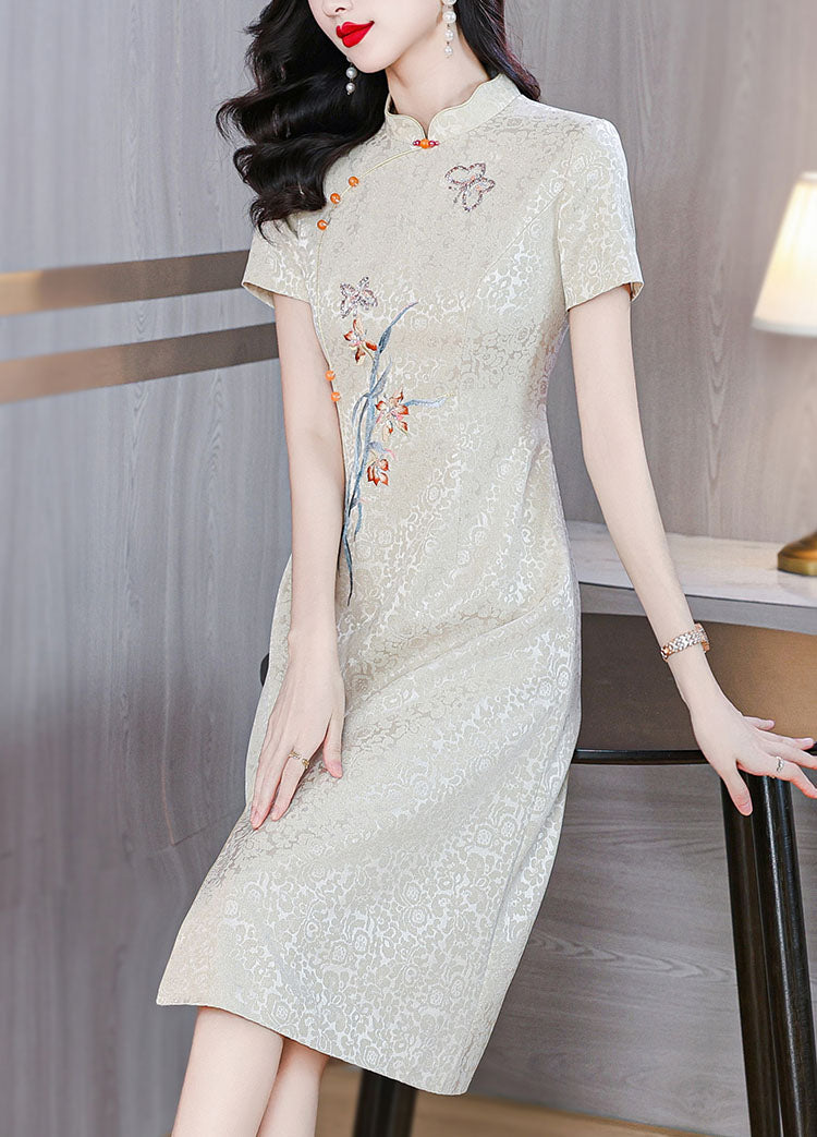 Champagne Color Elegant Cheongsam