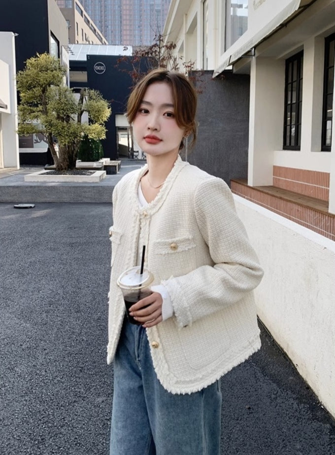 Women's Classic Tweed Cropped Jacket