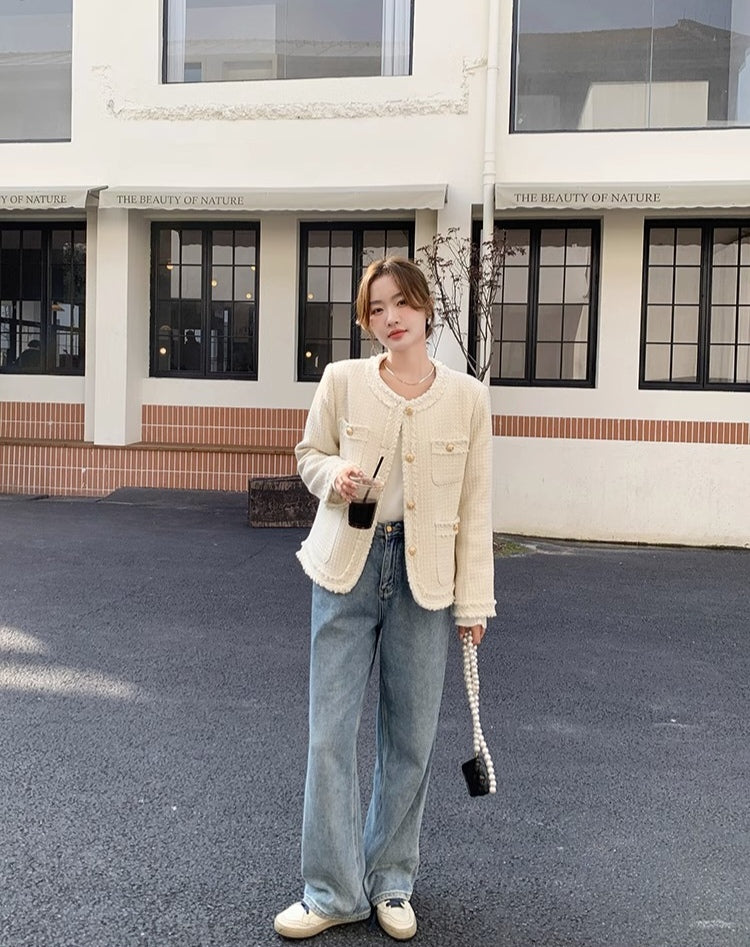 Women's Classic Tweed Cropped Jacket