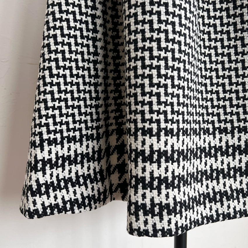 Plaid Coarse Woolen A-line Skirt