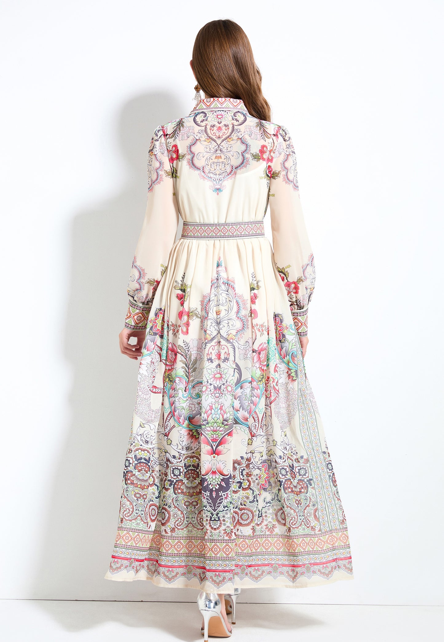 Retro Floral Maxi Dress