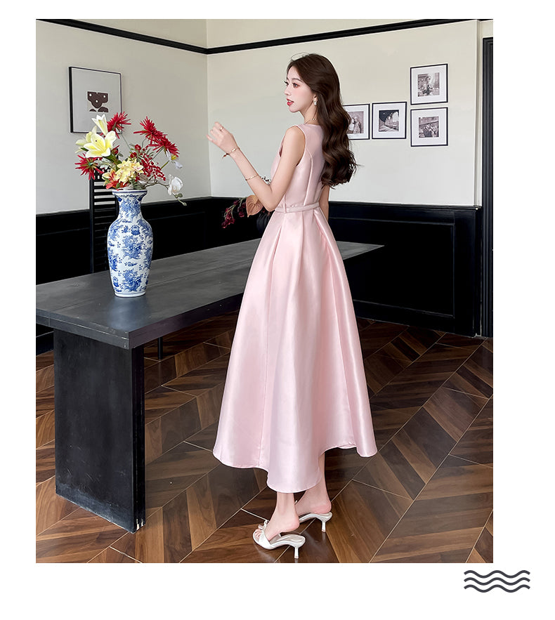 Round Neck Sleeveless A-line Dress