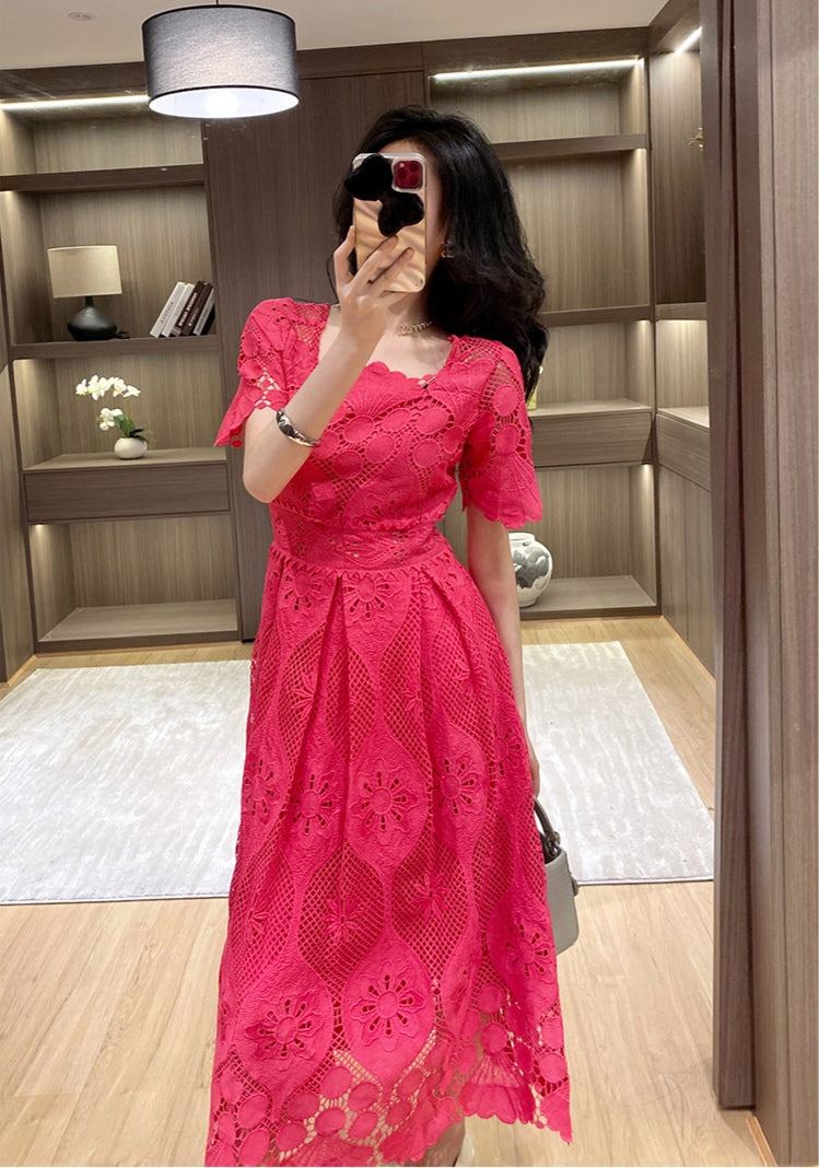 Hook Flower Lace Dress