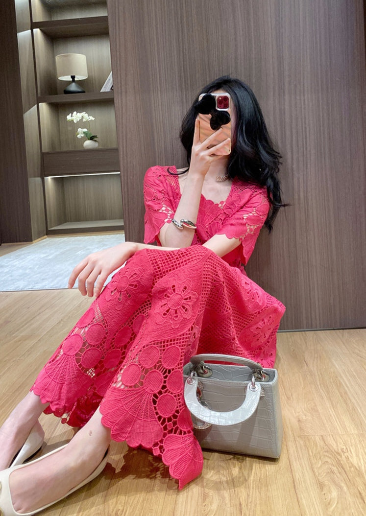 Hook Flower Lace Dress