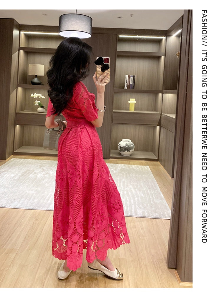 Hook Flower Lace Dress