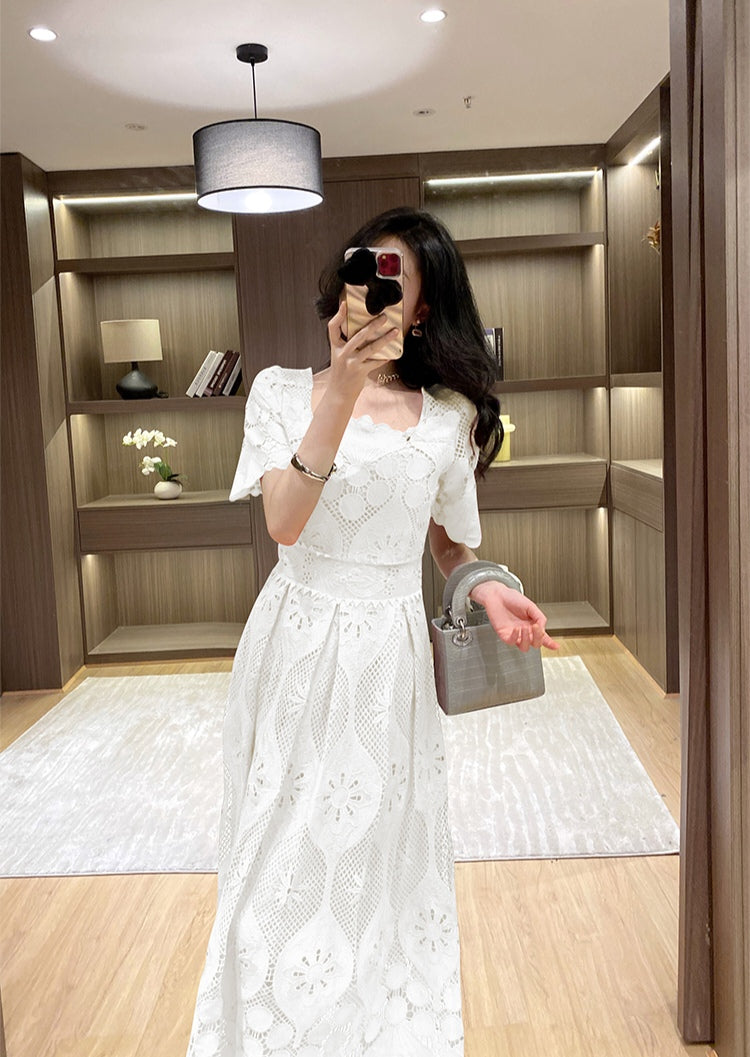 Hook Flower Lace Dress
