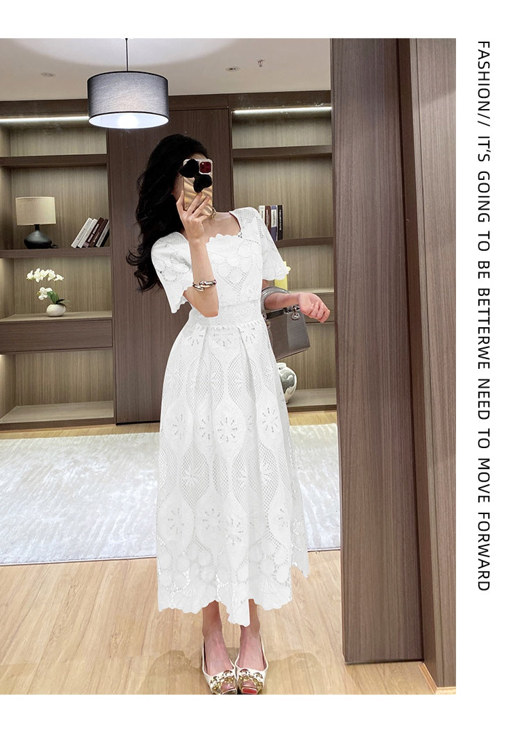Hook Flower Lace Dress