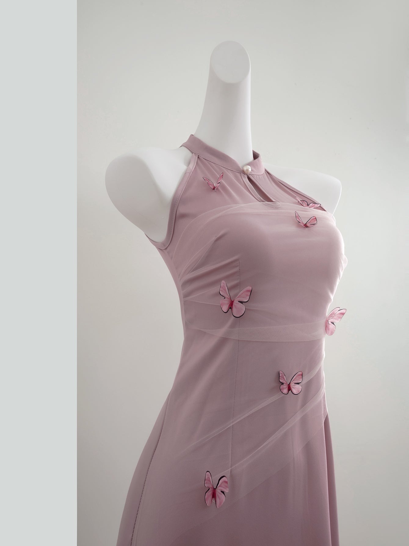 Light Pink Elegant Cheongsam