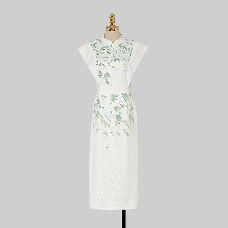 Flying Sleeve Vintage Cheongsam Dress