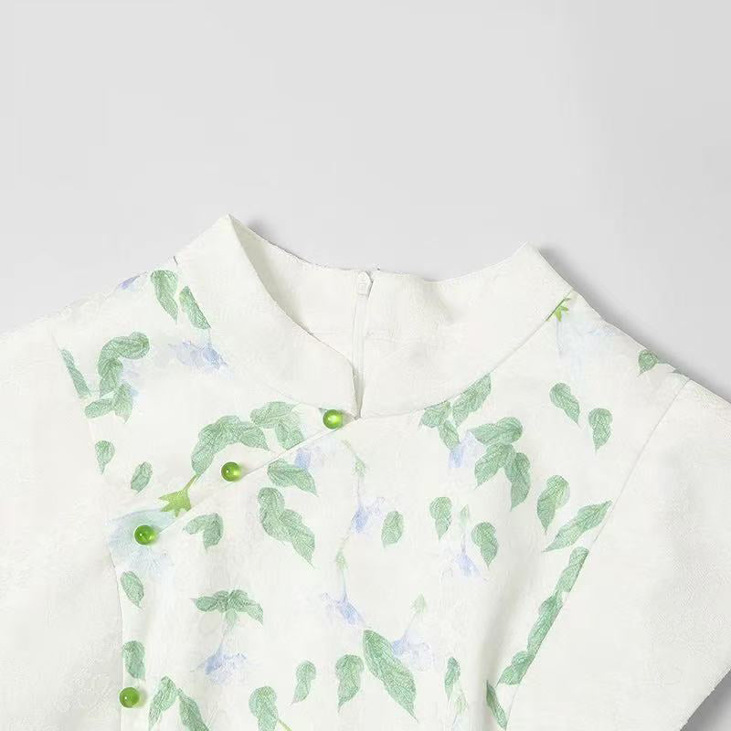 Flying Sleeve Vintage Cheongsam Dress