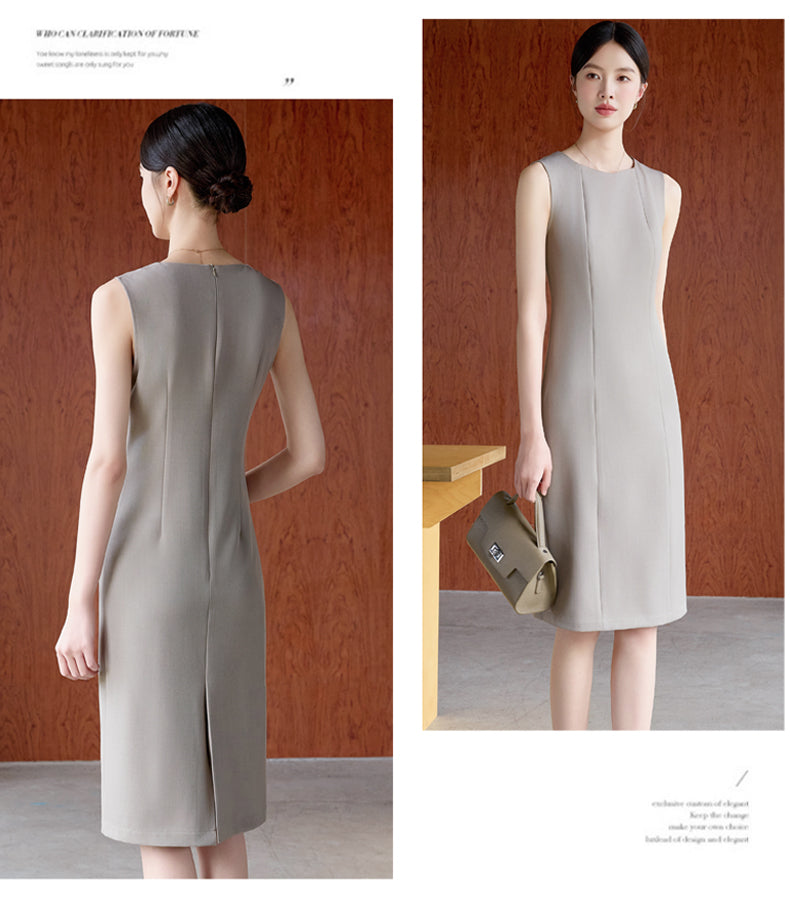 Sleek and Elegant Sleeveless Work Dress