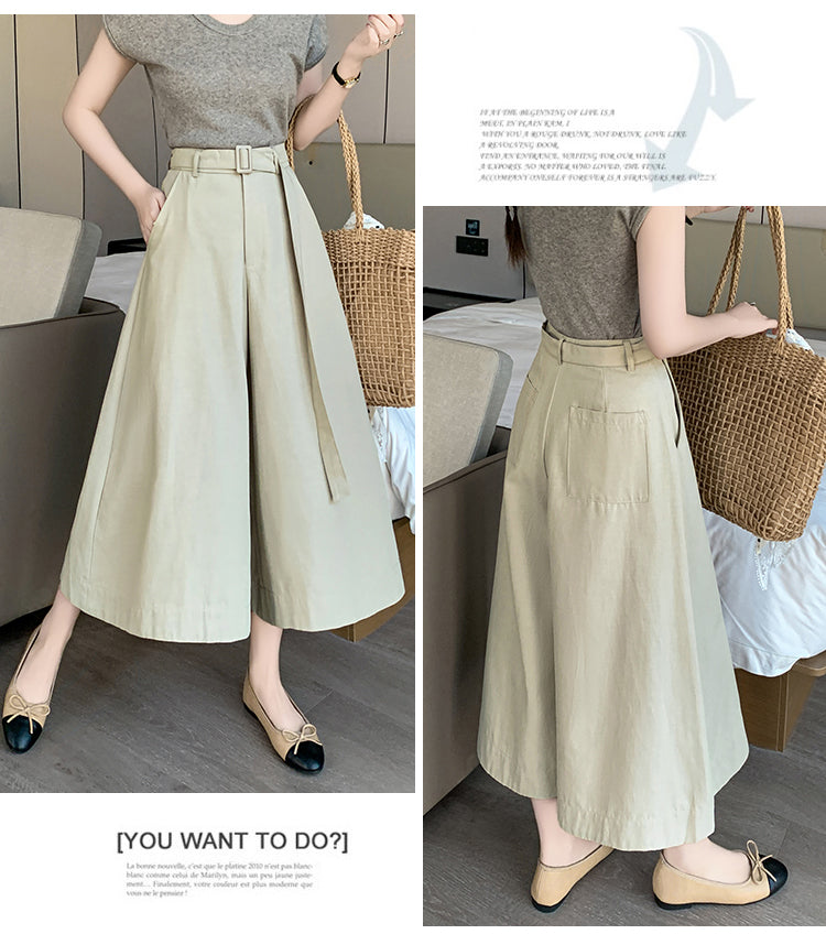 Pleated High-Rise Palazzo Trousers