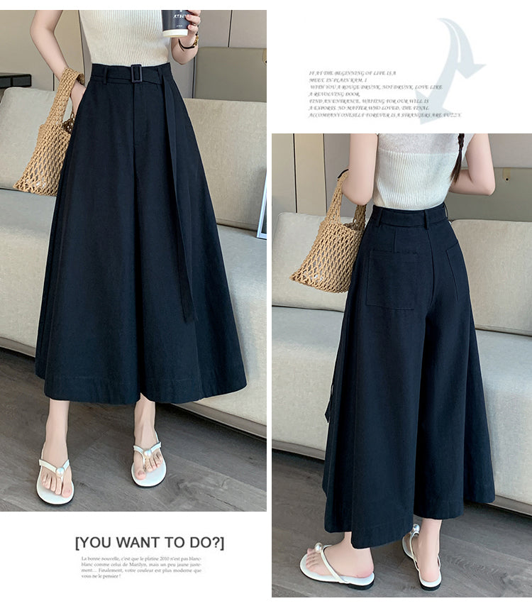 Pleated High-Rise Palazzo Trousers