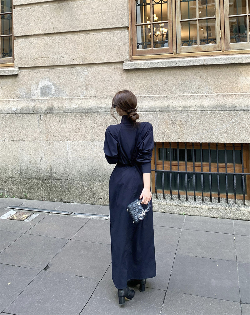 Elegant Button-Down Maxi Dress