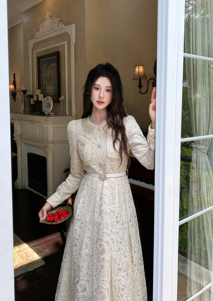Lace Vintage-Style Midi Dress