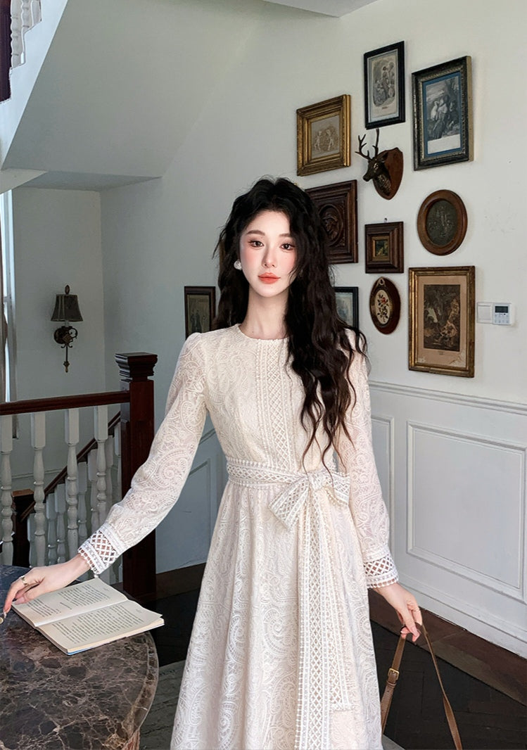 Lace and Crochet Midi Dress