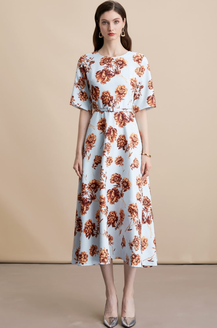 Elegant Floral Midi Dress