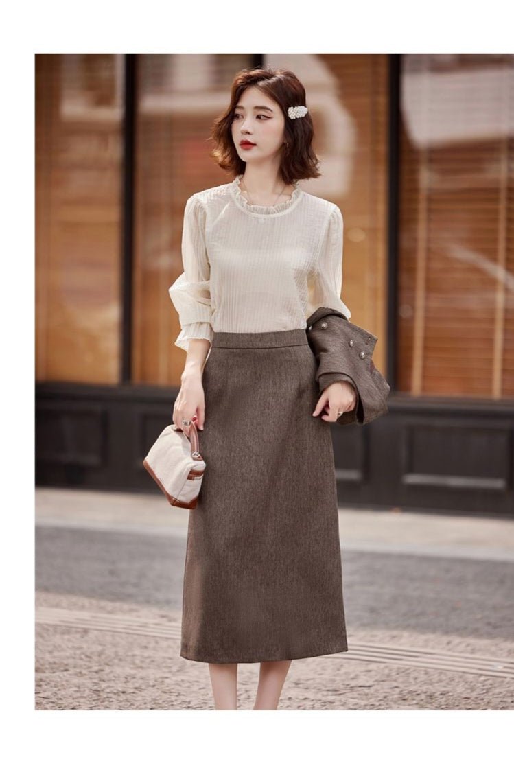 Elegant Three-Piece Business Casual Set