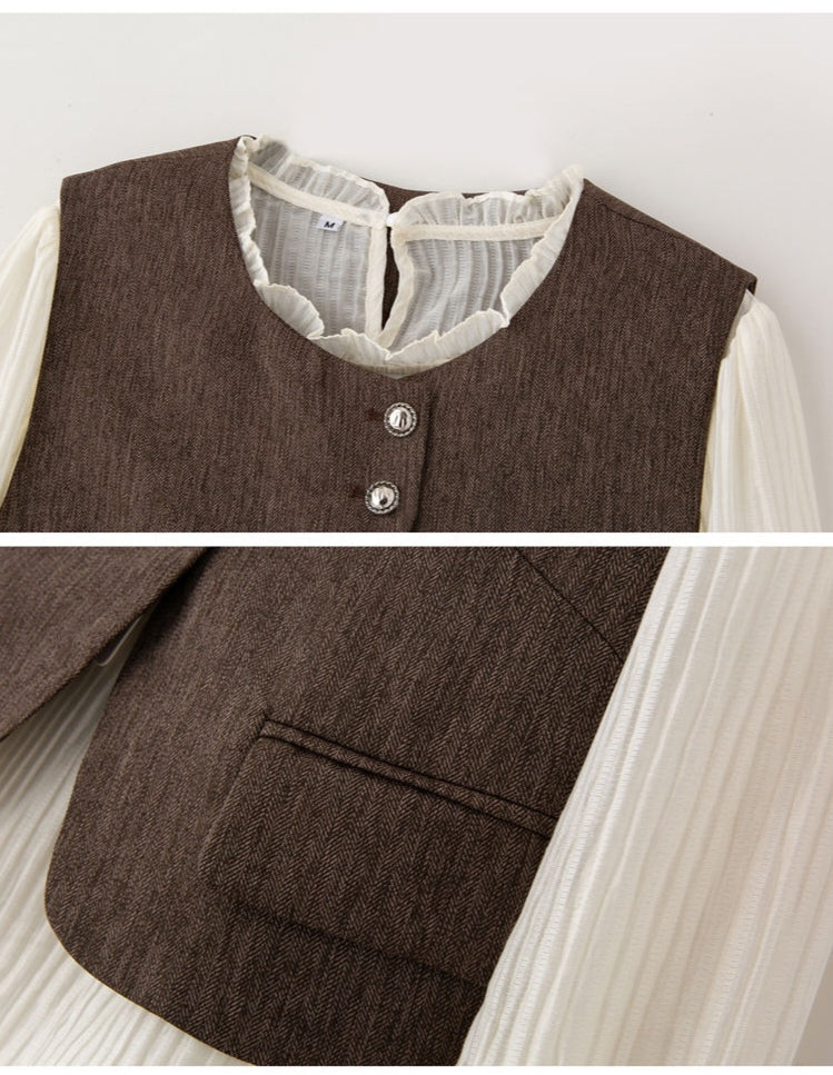 Elegant Three-Piece Business Casual Set