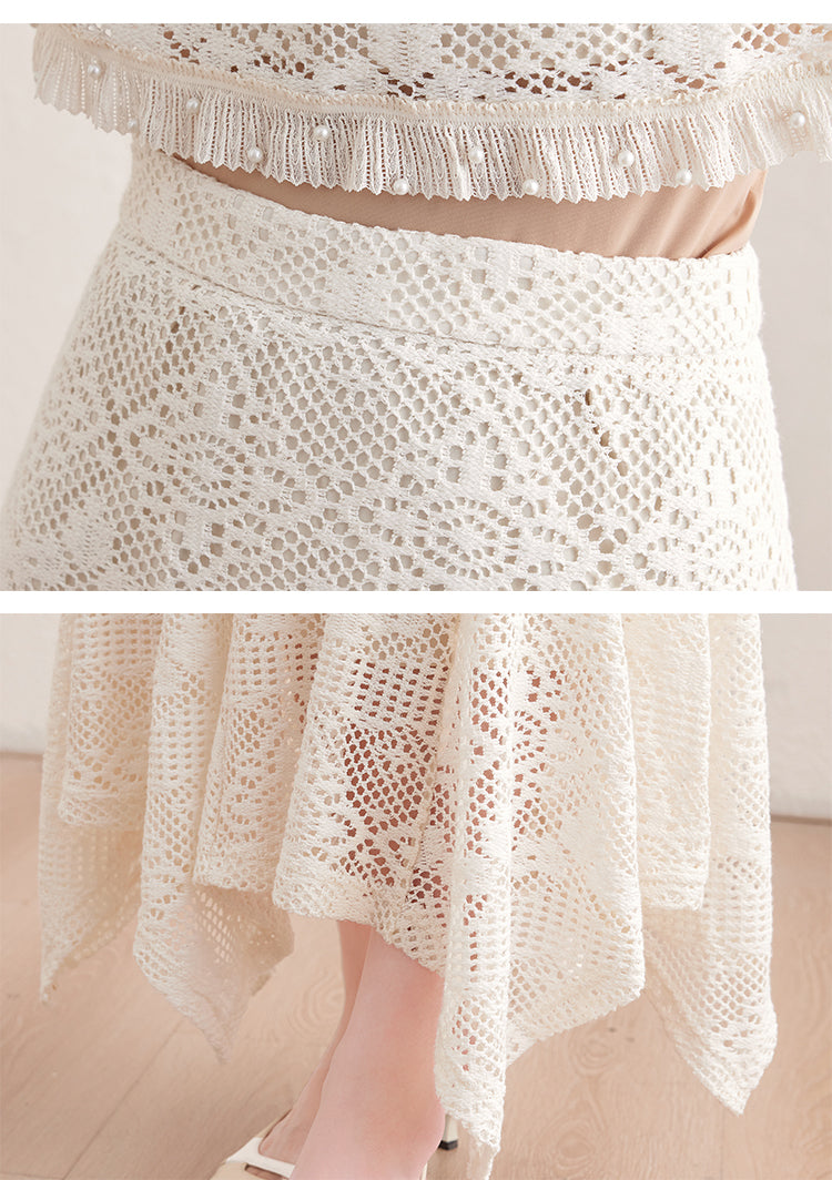 Crochet Lace Two-Piece Set