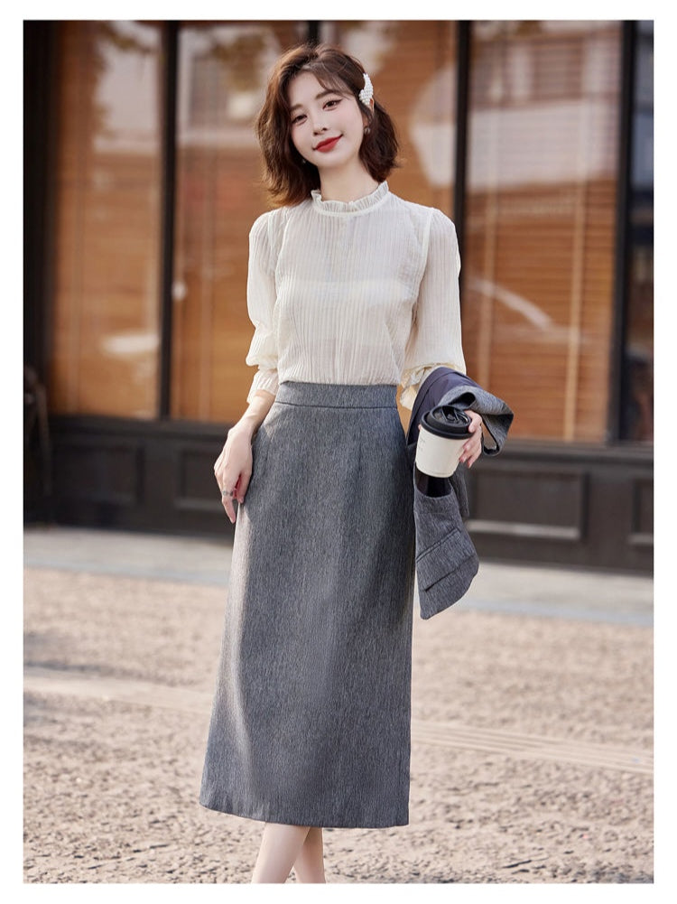 Elegant Three-Piece Business Casual Set