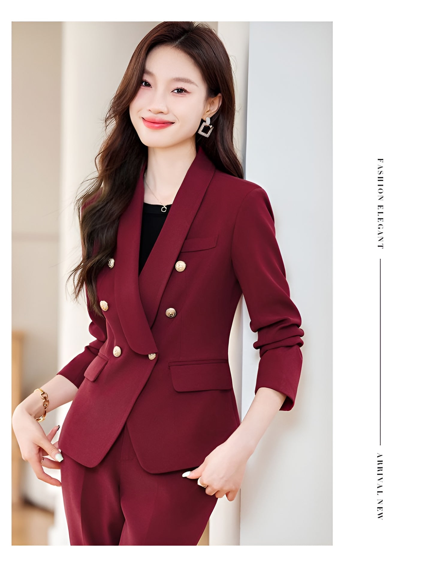High-end Temperament Suit Jacket + Trousers Two Pieces Set