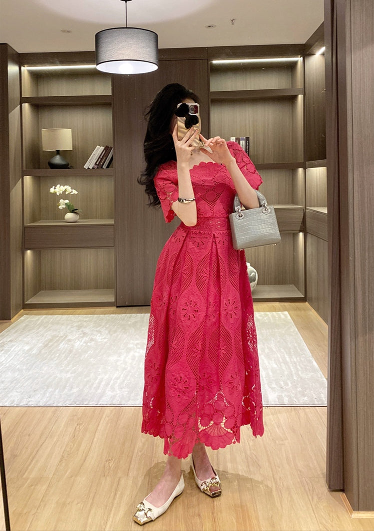 Hook Flower Lace Dress