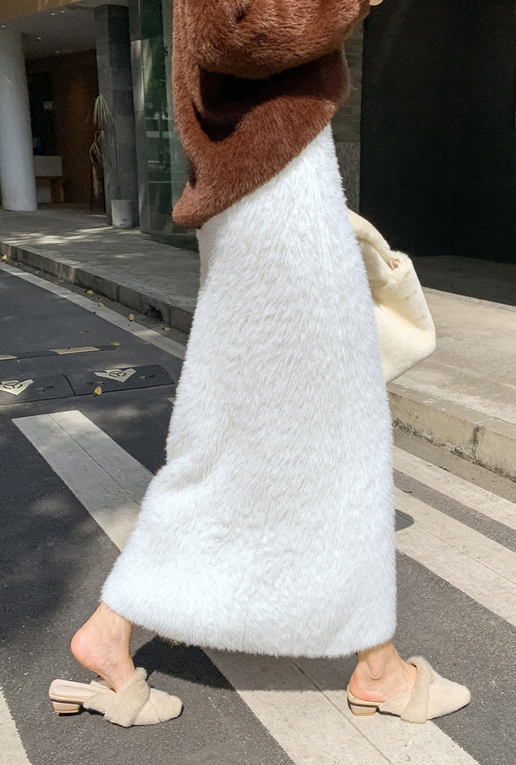 Imitation Mink Knitted Skirt