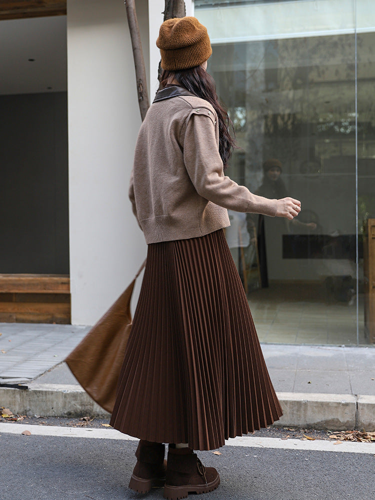 Versatile Classic Style Pleated Skirt