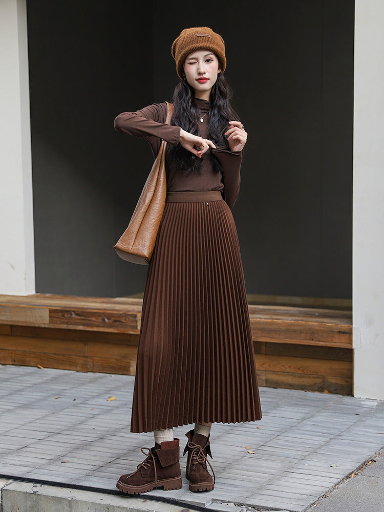 Versatile Classic Style Pleated Skirt