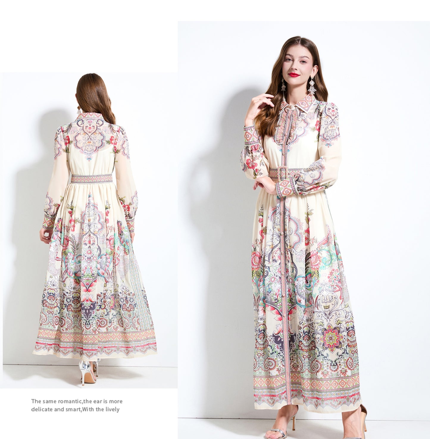 Retro Floral Maxi Dress
