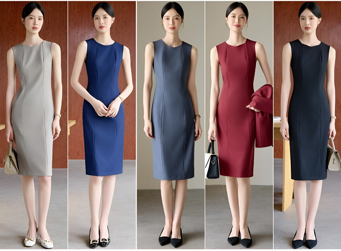 Sleek and Elegant Sleeveless Work Dress