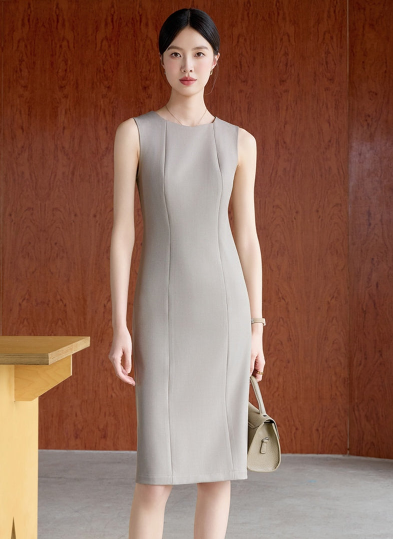 Sleek and Elegant Sleeveless Work Dress