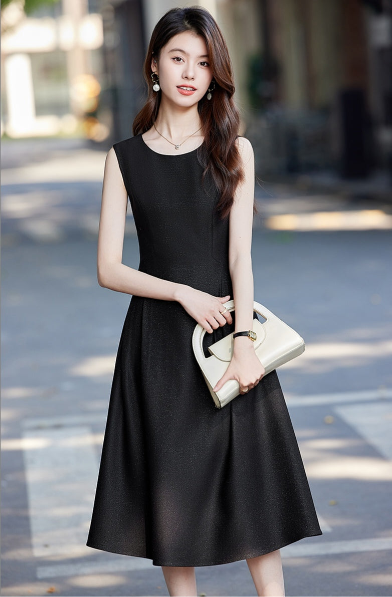 Sleeveless Tailored Office Wear Dress