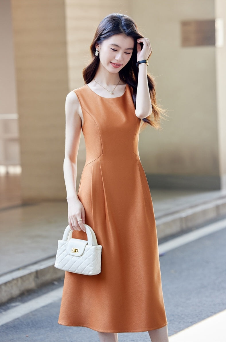 Sleeveless Tailored Office Wear Dress