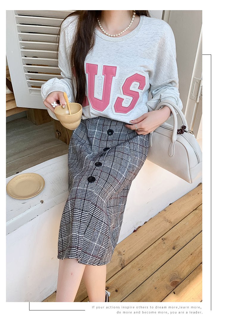 Plaid High Waist A-line Skirt