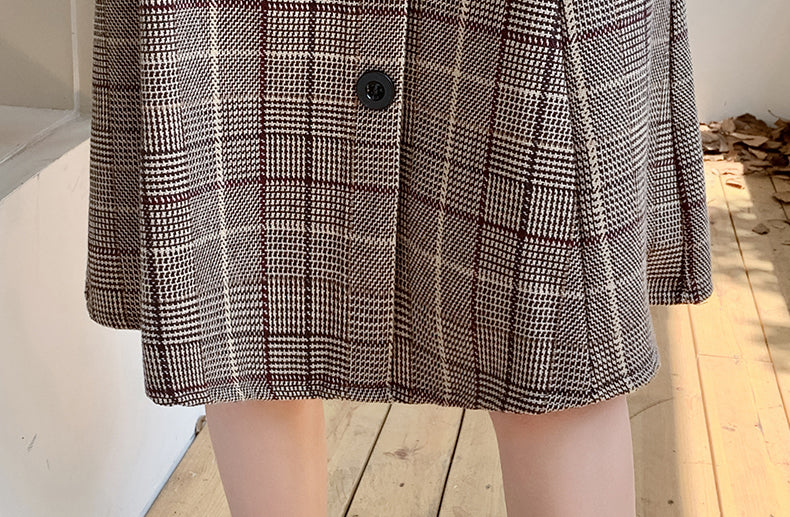 Plaid High Waist A-line Skirt