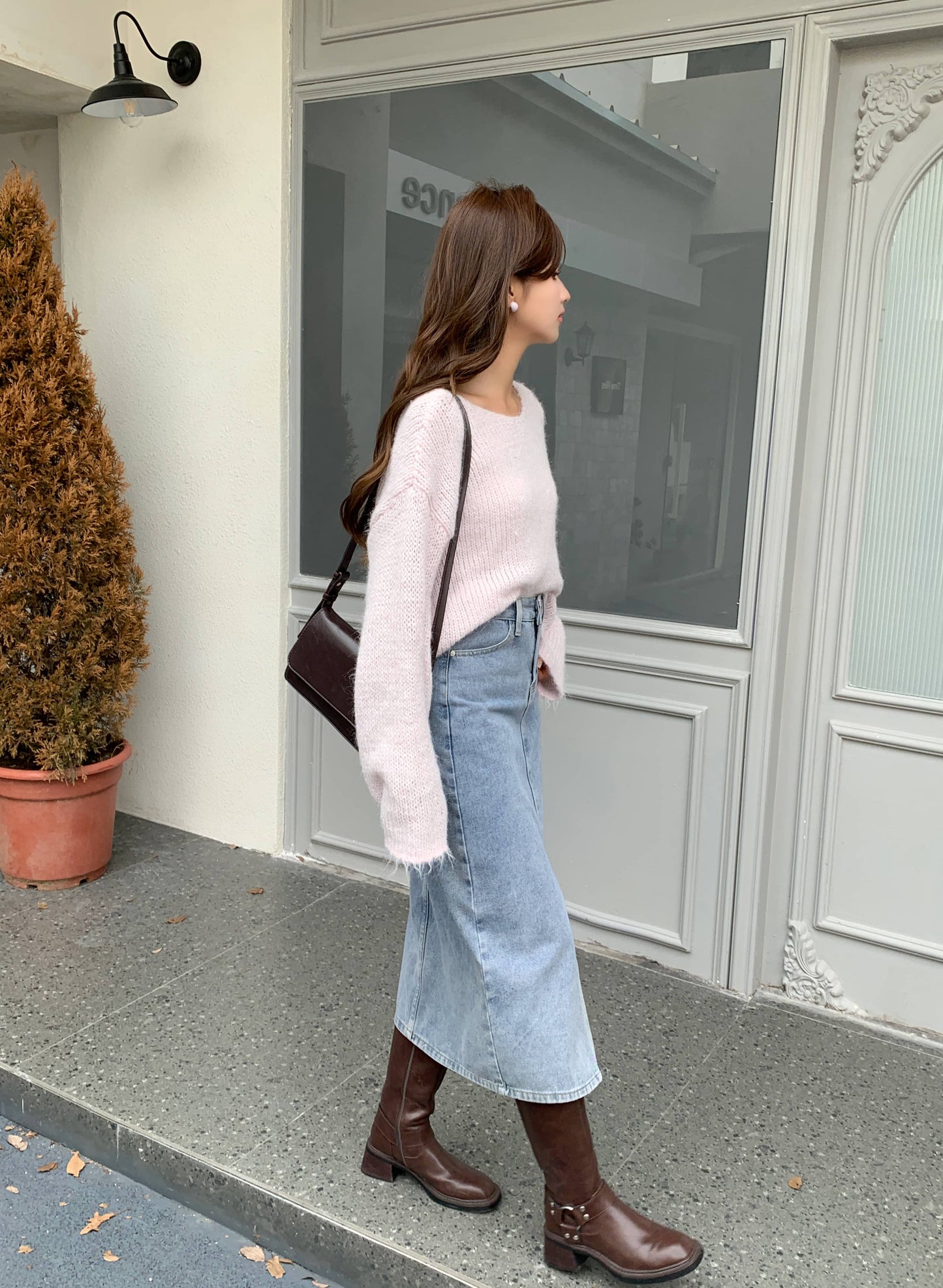 High Waist Denim Skirt