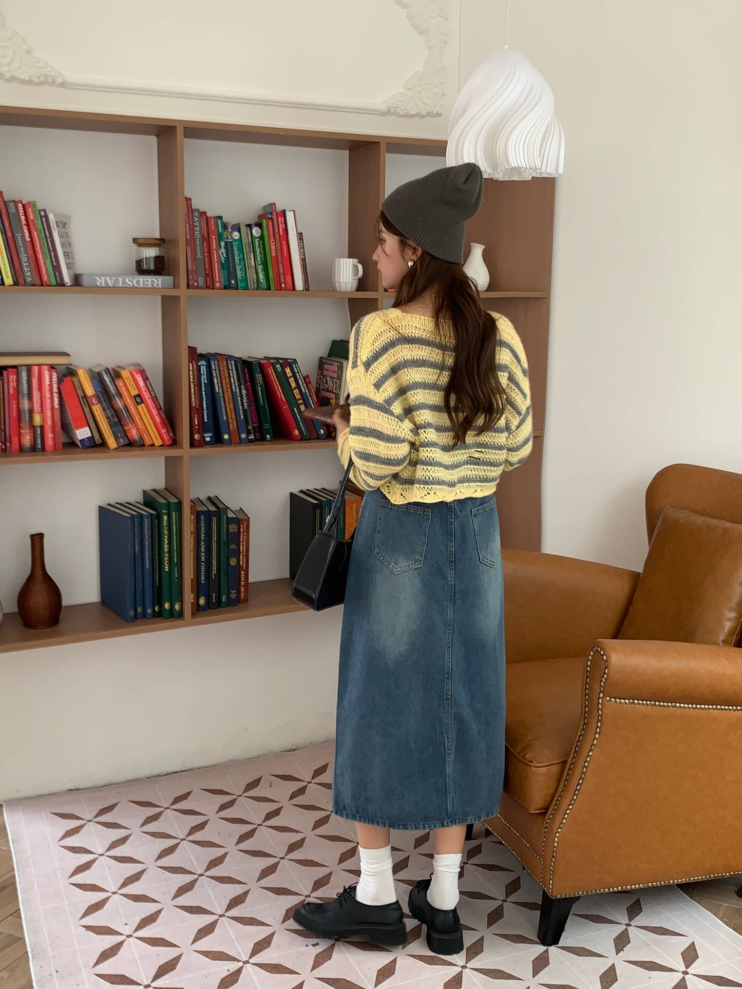 High Waist Denim Skirt
