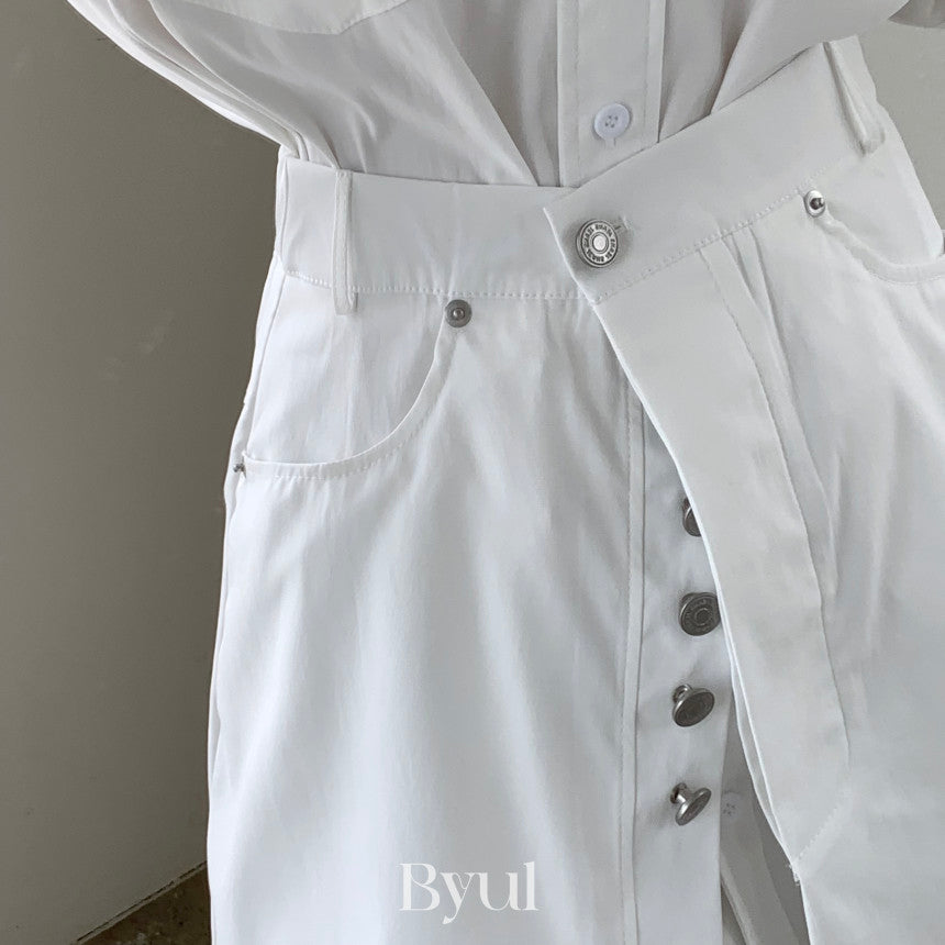 Fake Two-piece Splicing Lapel Long-sleeved Shirt-style Dress