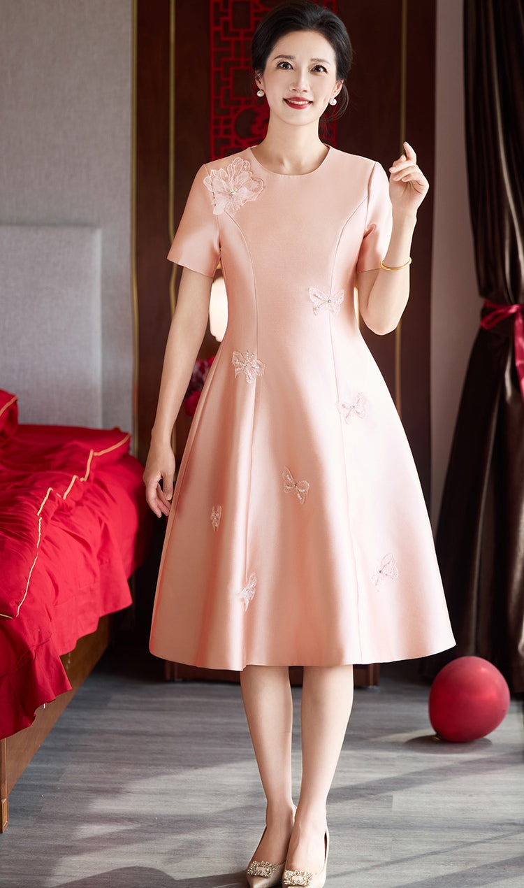 Elegant Chinese Wedding Tea Ceremony Dress for Mother A-Line