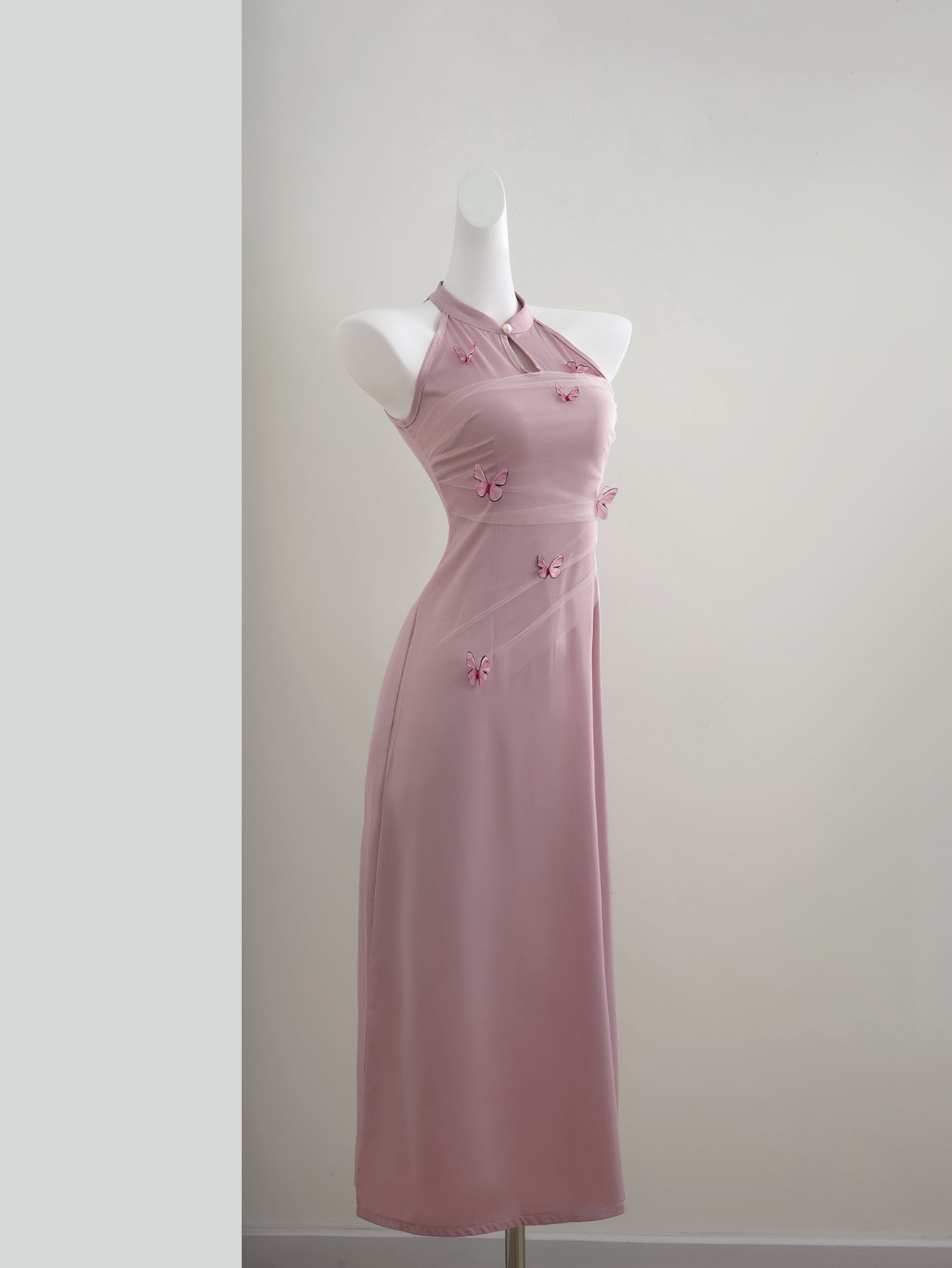 Light Pink Elegant Cheongsam