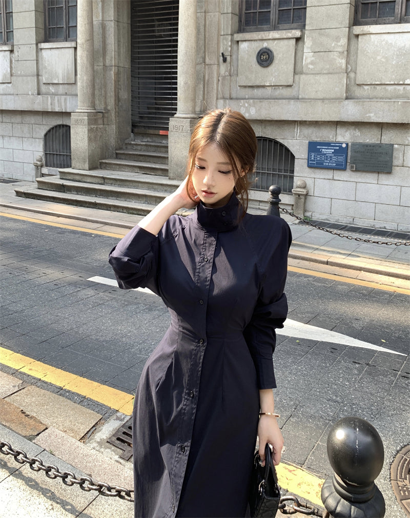 Elegant Button-Down Maxi Dress