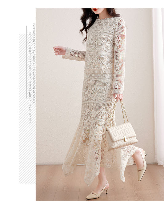 Crochet Lace Two-Piece Set